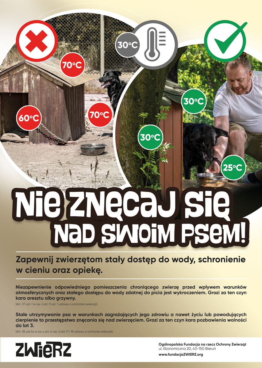 Plakat akcji edukacyjnej Fundacji Zwierz